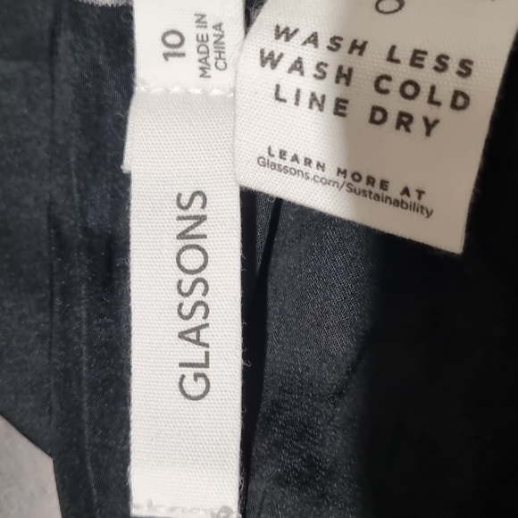 Glassons, black crop with gold chain halter size 10 - Picture 6 of 8